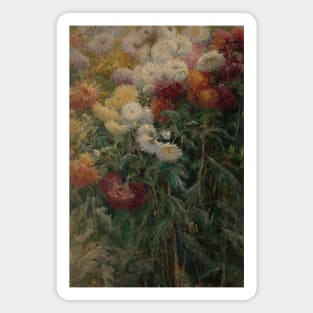 Chrysanthemums in the Garden at Petit-Gennevilliers by Gustave Caillebotte Magnet